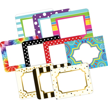 Barker Creek Curated Collection Name Tags/Self-Adhesive Labels, Multi-Design Set, 270/Set 3534